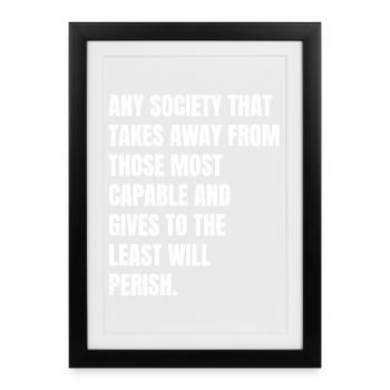 any society that takes away from those most cap - Framed poster (27 × 37 cm) - black - Front