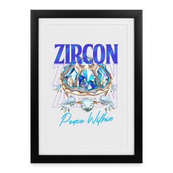 Birthstone Zircon December - Framed poster (27 × 37 cm) - black - Front