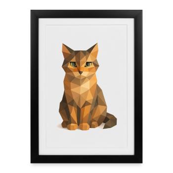 Cute Cat – Cute Kitten for Animal Lovers - Framed poster (27 × 37 cm) - black - Front