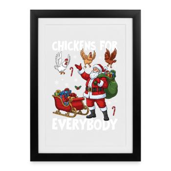 Chickens for Everybody - Framed poster (27 × 37 cm) - black - Front