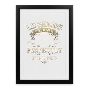 20ème Anniversaire Légende Novembre Millésime 2005 - Affiche encadrée (27 × 37 cm) - noir - Devant