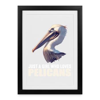 Pelicans Pelican - Framed poster (27 × 37 cm) - black - Front