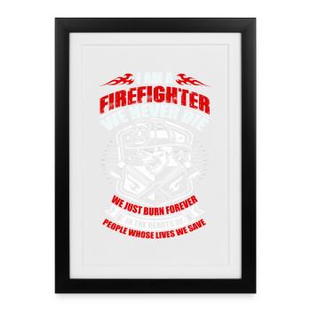 Fire brigade - Framed poster (27 × 37 cm) - black - Front
