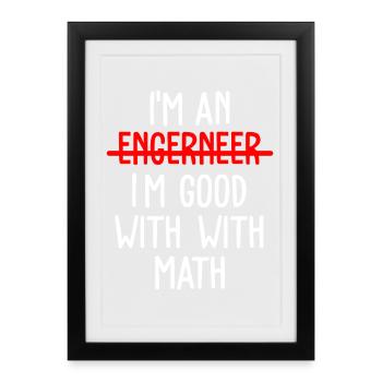 Math Math Math Teacher Mathematician - Framed poster (27 × 37 cm) - black - Front