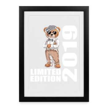 2019 Édition Limitée Ours Anniversaire 2019 - Affiche encadrée (27 × 37 cm) - noir - Devant