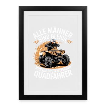 Tous les hommes sont les mêmes, seuls les meilleurs le seront - Affiche encadrée (27 × 37 cm) - noir - Devant