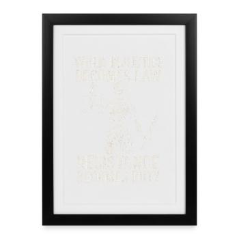 When injustice becomes right, resistance becomes - Framed poster (27 × 37 cm) - black - Front