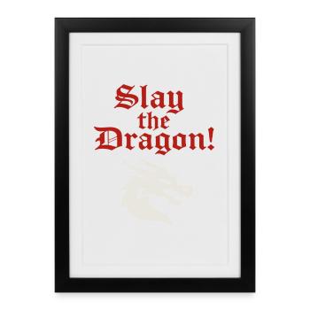 Dragon Warrior - Framed poster (27 × 37 cm) - black - Front