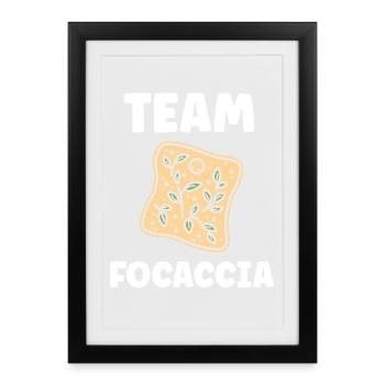 Team Focaccia Botanique - Affiche encadrée (27 × 37 cm) - noir - Devant