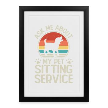 Chiens Chien Amoureux Chien Propriétaire Cadeau - Affiche encadrée (27 × 37 cm) - noir - Devant