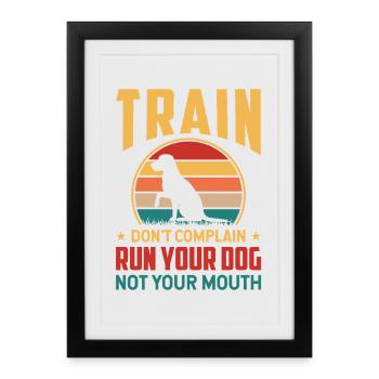 Chiens Chien Amoureux Chien Propriétaire Cadeau - Affiche encadrée (27 × 37 cm) - noir - Devant