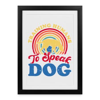 Chiens Chien Amoureux Chien Propriétaire Cadeau - Affiche encadrée (27 × 37 cm) - noir - Devant