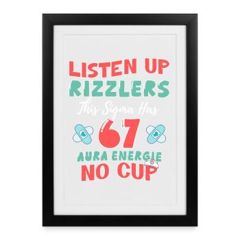 Aura67 Rizzlers Sans Cup - Affiche encadrée (27 × 37 cm) - noir - Devant