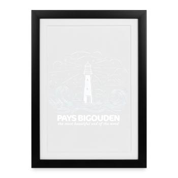 Pays Bigouden Brittany Pride Tradition Finistère - Framed poster (27 × 37 cm) - black - Front