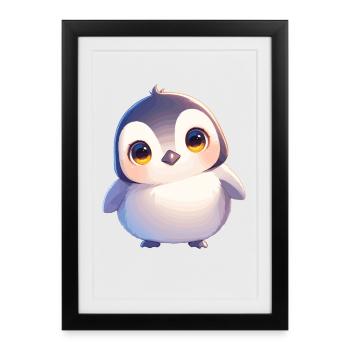 Pingouins Pingouin - Affiche encadrée (27 × 37 cm) - noir - Devant