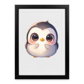 Pingouins Pingouin - Affiche encadrée (27 × 37 cm) - noir - Devant