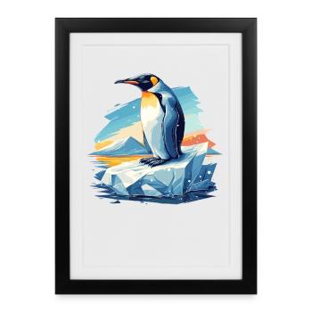 Pingouins Pingouin - Affiche encadrée (27 × 37 cm) - noir - Devant
