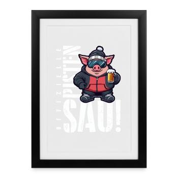 Slopes Sau Après Ski Party - Framed poster (27 × 37 cm) - black - Front