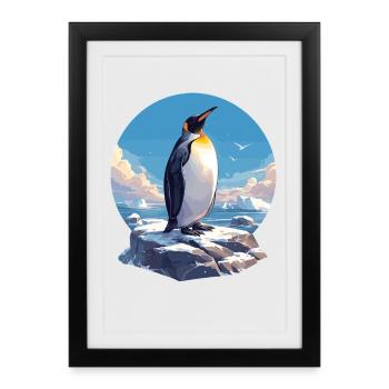 Pingouins Pingouin - Affiche encadrée (27 × 37 cm) - noir - Devant