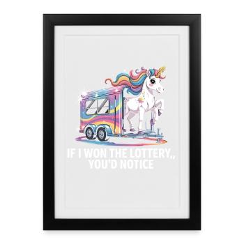 Funny If I Won The Lottery You'd Notice Yacht boat - Framed poster (27 × 37 cm) - black - Front