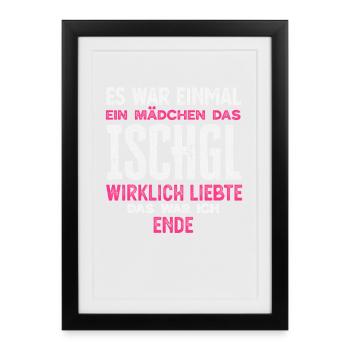 Drôle après-ski Ischgl Dear girls Alps - Affiche encadrée (27 × 37 cm) - noir - Devant