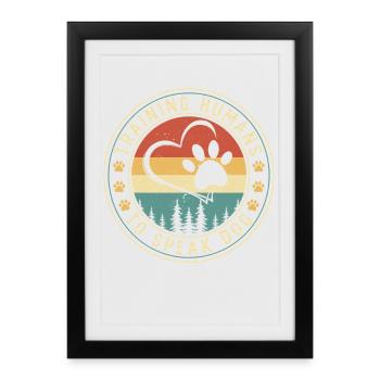 Chiens Chien Amoureux Chien Propriétaire Cadeau - Affiche encadrée (27 × 37 cm) - noir - Devant