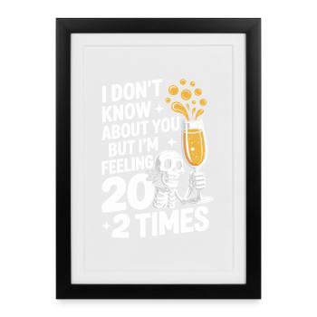 Skeleton Cheers 40th Birthday - Framed poster (27 × 37 cm) - black - Front