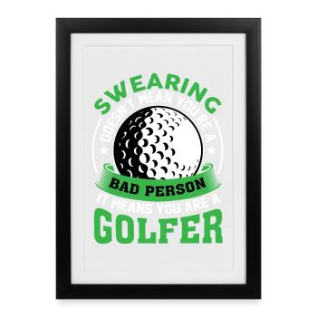 golfe - Affiche encadrée (27 × 37 cm) - noir - Devant