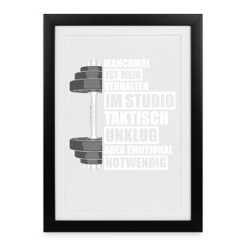 Comportement Musculation Musculation Gym Musculation Musculation - Affiche encadrée (27 × 37 cm) - noir - Devant