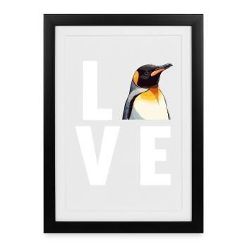 Pingouins Pingouin - Affiche encadrée (27 × 37 cm) - noir - Devant