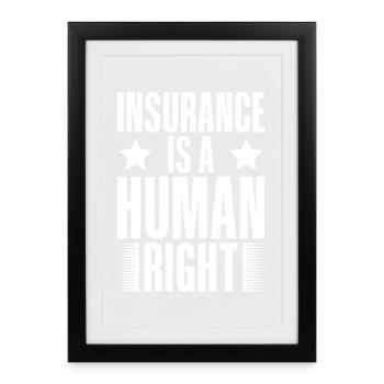Insurance Agent Costume Human Right Medicare - Gerahmtes Poster (27 × 37 cm) - Schwarz - Vorne
