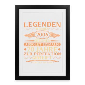 20ème anniversaire absolument unique - millésime 2006 - Affiche encadrée (27 × 37 cm) - noir - Devant