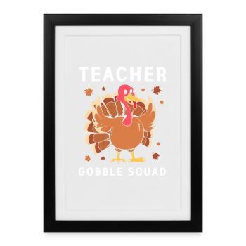 Thanksgiving Teacher Teacher - Framed poster (27 × 37 cm) - black - Front
