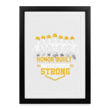 Mécanique militaire Honor Built Testé en combat - Affiche encadrée (27 × 37 cm) - noir - Devant