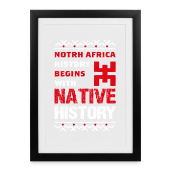 Indigenous History of North Africa - Framed poster (27 × 37 cm) - black - Front