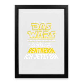 That was - Pension 2026 - Happy pensioner - Framed poster (27 × 37 cm) - black - Front