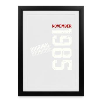 40th Birthday Original November Vintage 1985 - Framed poster (27 × 37 cm) - black - Front