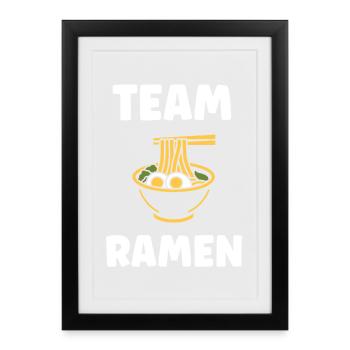 Team Ramen Noodle Bowl - Framed poster (27 × 37 cm) - black - Front