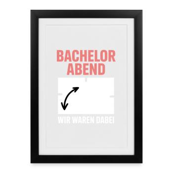 Enterrement de vie de garçon Enterrement de vie de garçon Livre d’or - Affiche encadrée (27 × 37 cm) - noir - Devant