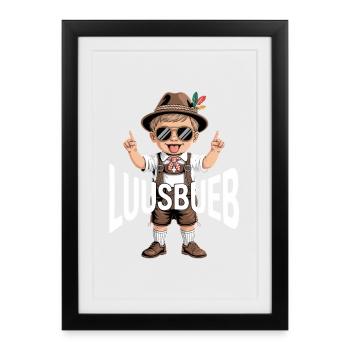 Luusbueb - Gerahmtes Poster (27 × 37 cm) - Schwarz - Vorne