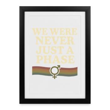 Groovy Pride Retro Égalité Queer Histoire - Affiche encadrée (27 × 37 cm) - noir - Devant
