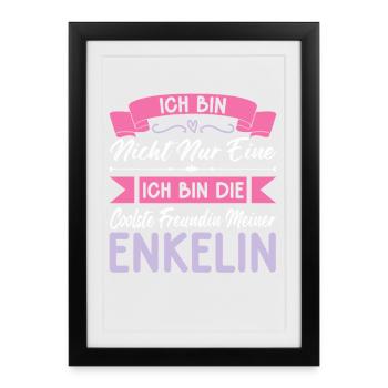 Je ne suis pas seulement une amie cool, petite-fille - Affiche encadrée (27 × 37 cm) - noir - Devant