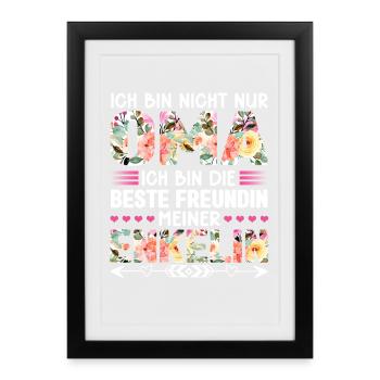 La meilleure amie de ma petite-fille par ma grand-mère - Affiche encadrée (27 × 37 cm) - noir - Devant