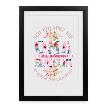 I'm proudly the grandma of a great granddaughter - Framed poster (27 × 37 cm) - black - Front