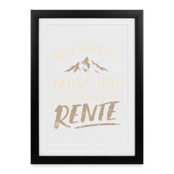 I have to give a shit, I'm retired in 2026 - Framed poster (27 × 37 cm) - black - Front