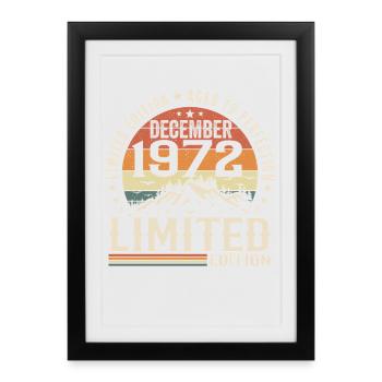 December 1972 - Framed poster (27 × 37 cm) - black - Front