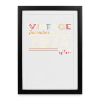 December 1974 Gift - Framed poster (27 × 37 cm) - black - Front