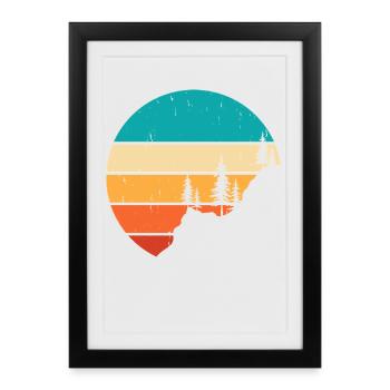 Randonnée Randonneur Alpiniste Cadeau - Affiche encadrée (27 × 37 cm) - noir - Devant