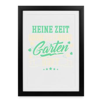 Garden allotment gardens - Framed poster (27 × 37 cm) - black - Front