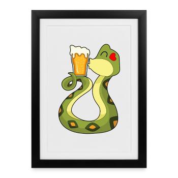 Snake Beer - Framed poster (27 × 37 cm) - black - Front